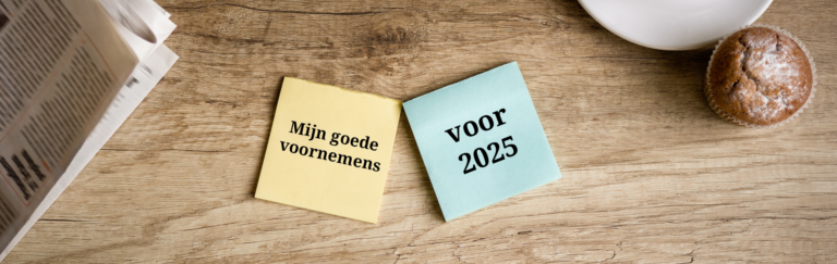 post-its met goede voornemens 2025